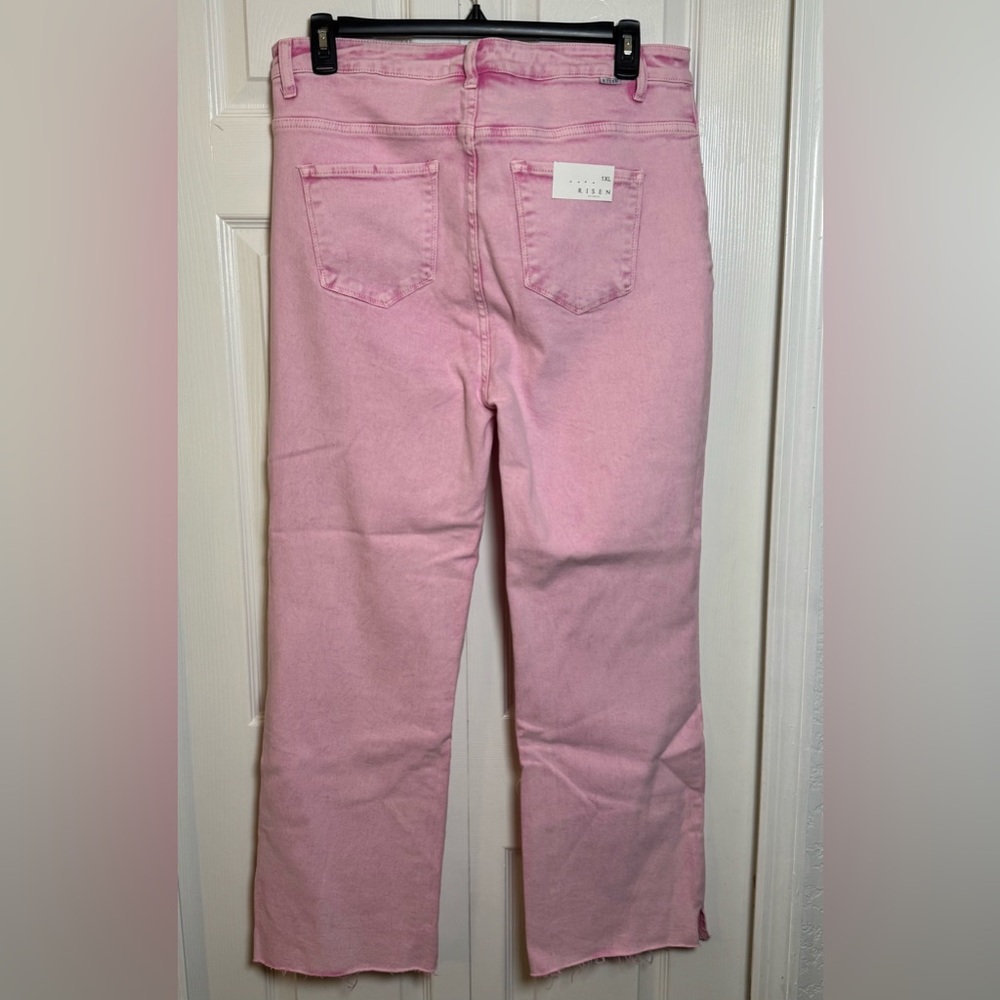Risen Pink Straight Leg Women Jeans - Picture 4 of 7